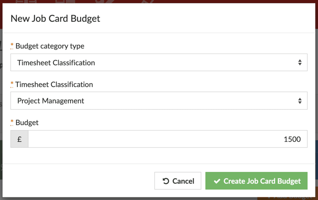 Setting a budget timesheet labour - CRM MRP