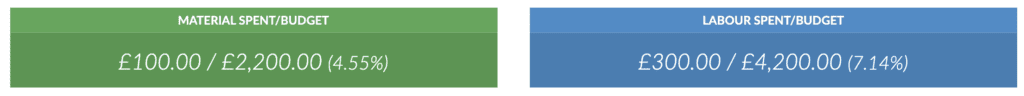 Project / Job Budget Dashboard Software