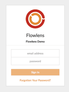 Flowlens login form