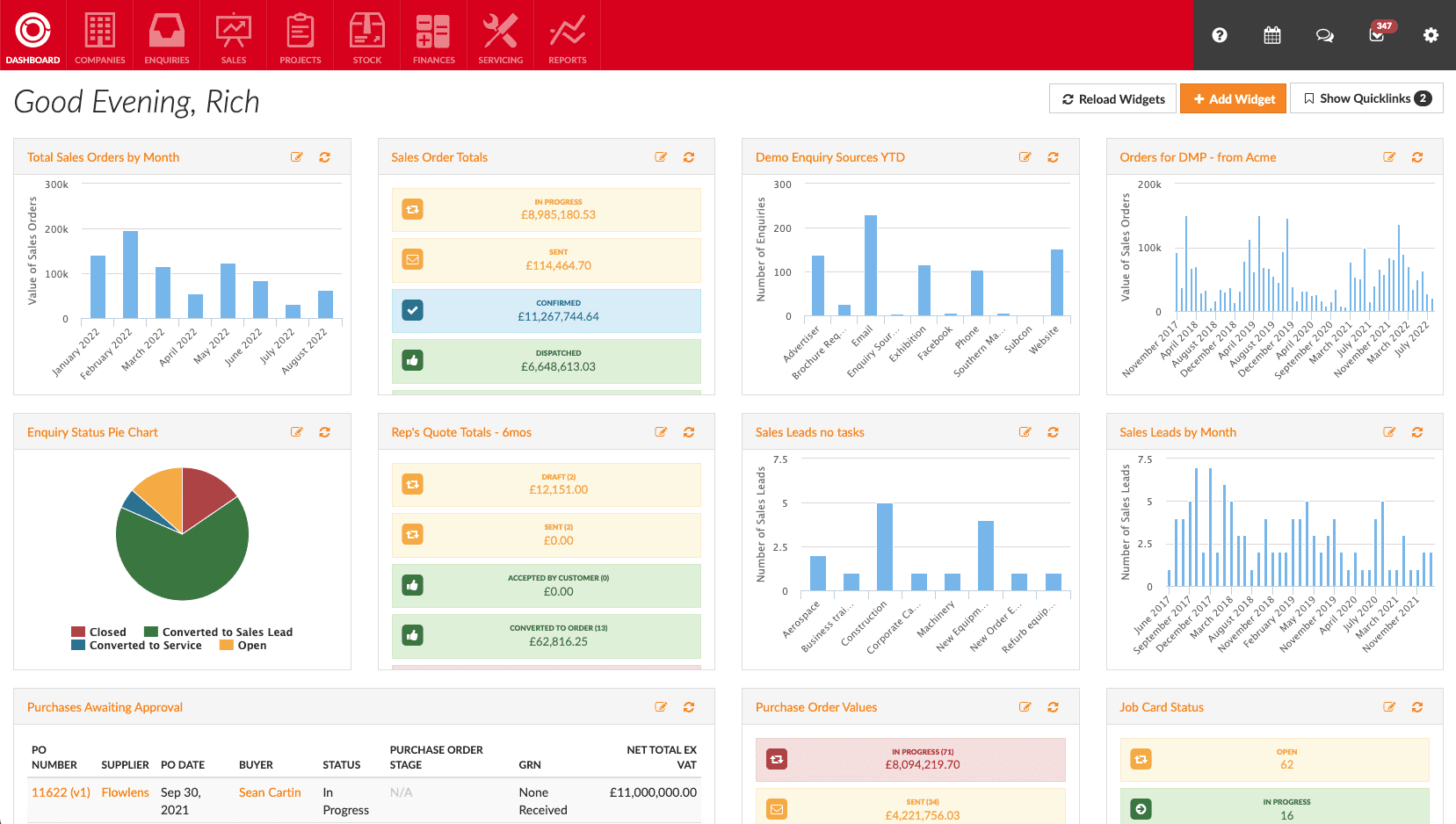 Flowlens Xero Integration Dashboard