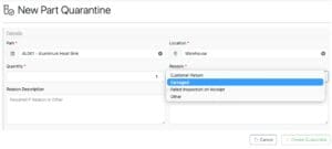 screenshot of Flowlens 2 Quarantine functionality